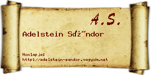 Adelstein Sándor névjegykártya