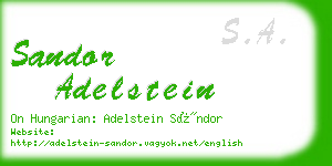 sandor adelstein business card